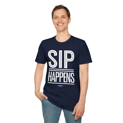 "Sip Happens" Unisex Softstyle T-Shirt