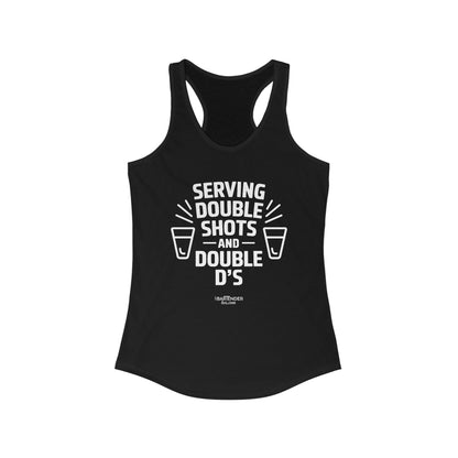 "Serving Double Shots and Double" Women's Bartender Tank Tops