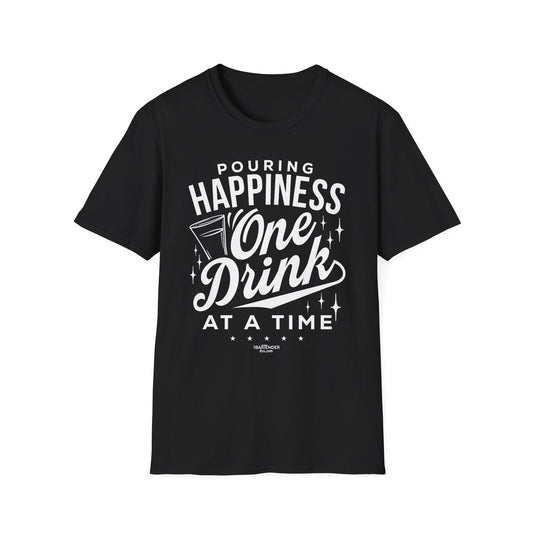 "Pouring Happiness One Drink at a Time" Men's Bartender Tee