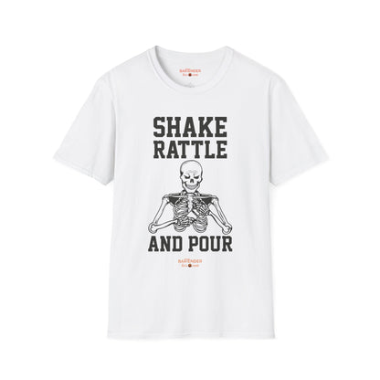 "Shake Rattle and Pour" Halloween Bartender Softstyle T-Shirt