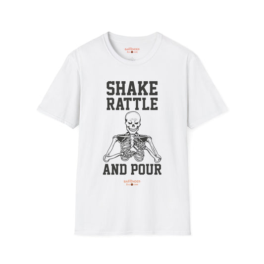 "Shake Rattle and Pour" Halloween Bartender Softstyle T-Shirt