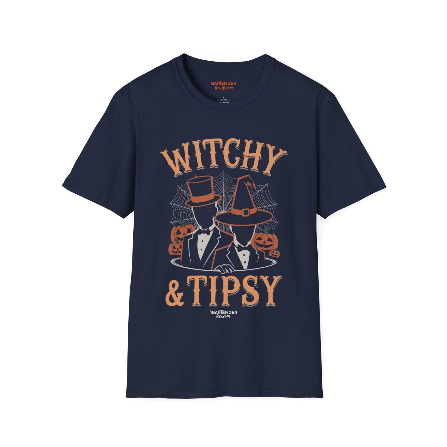 "Witchy and Tipsy" Halloween Bartender Softstyle T-Shirt