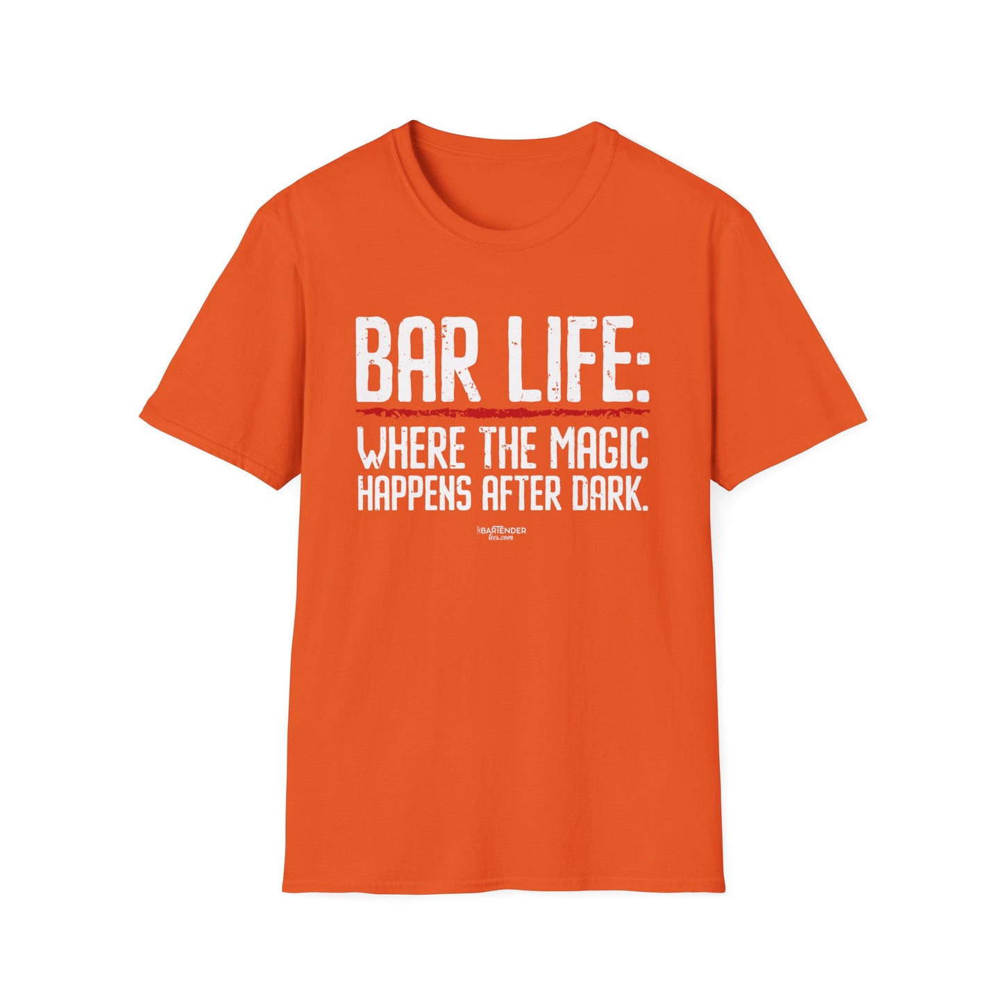 "Bar Life Where the Magic Happens After Dark" Men's Bartender Tee