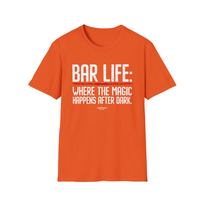 "Bar Life Where the Magic Happens After Dark" Men's Bartender Tee