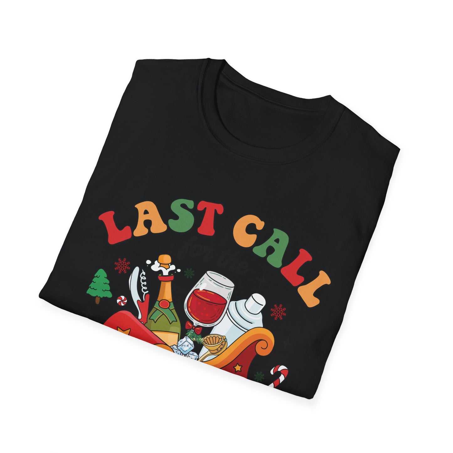 “Last Call for the Sleigh Ride” Unisex Softstyle T-Shirt