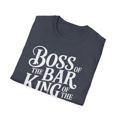 "Boss of the Bar, King of the Crowd" Men's Bartender Tee