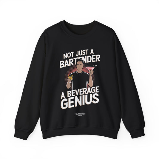 "Not just a bartender a beverage genius" Bartender Sweatshirt