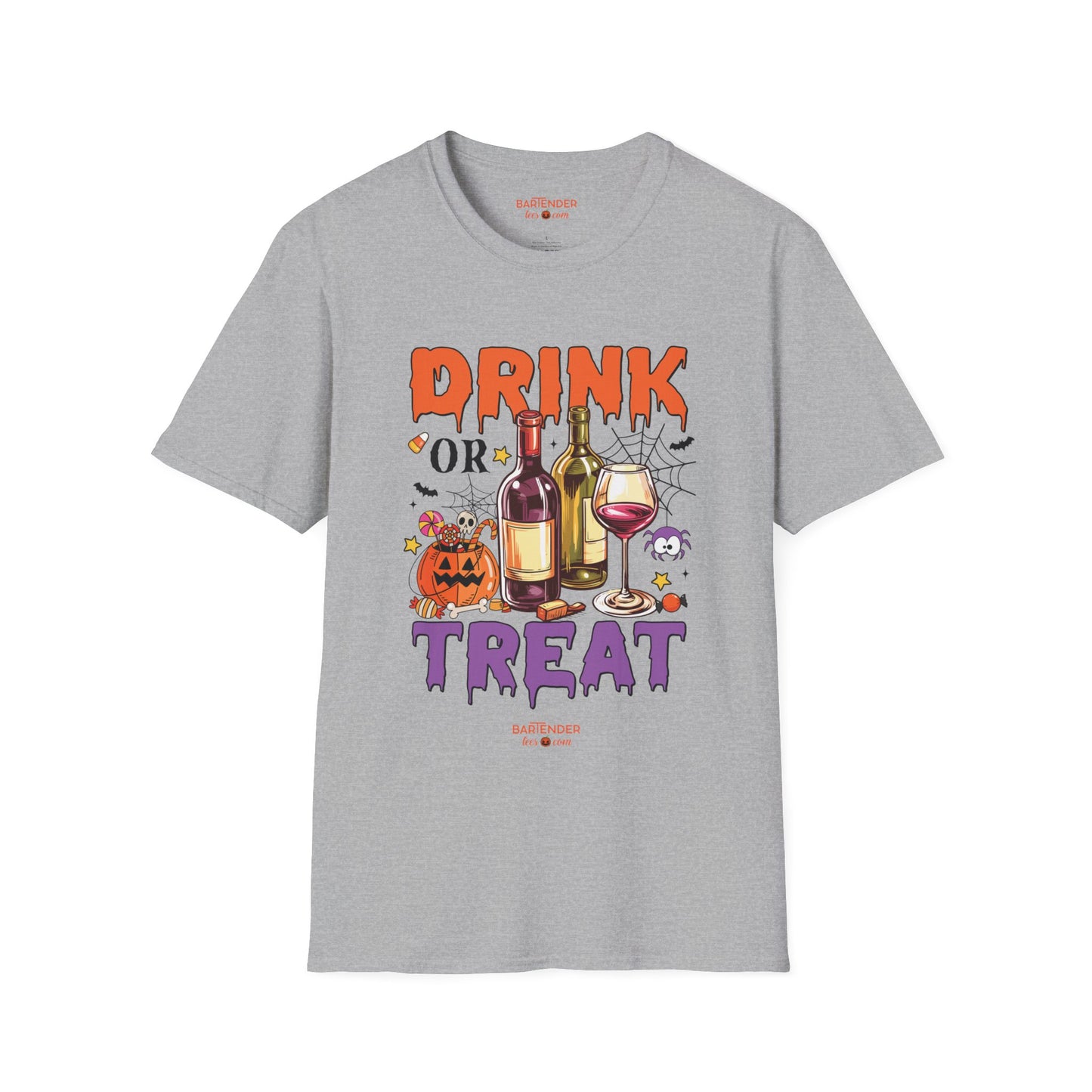 "Drink or Treat" Halloween Bartender Softstyle T-Shirt