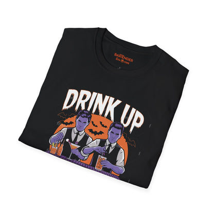 "Drink up Before I Hex You" Halloween Bartender Softstyle T-Shirt