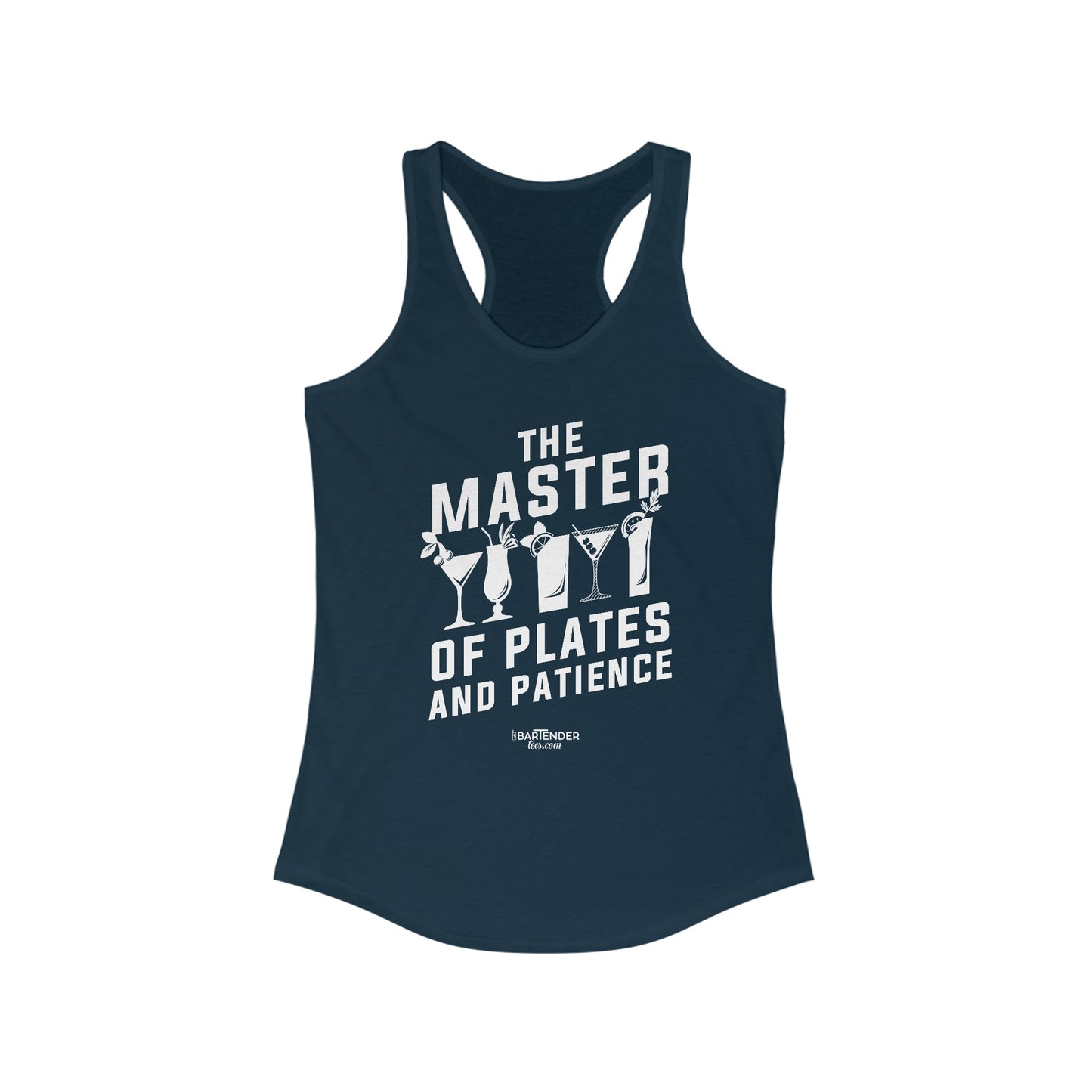 "The master of plates and patience" Women's Bartender Tank Tops