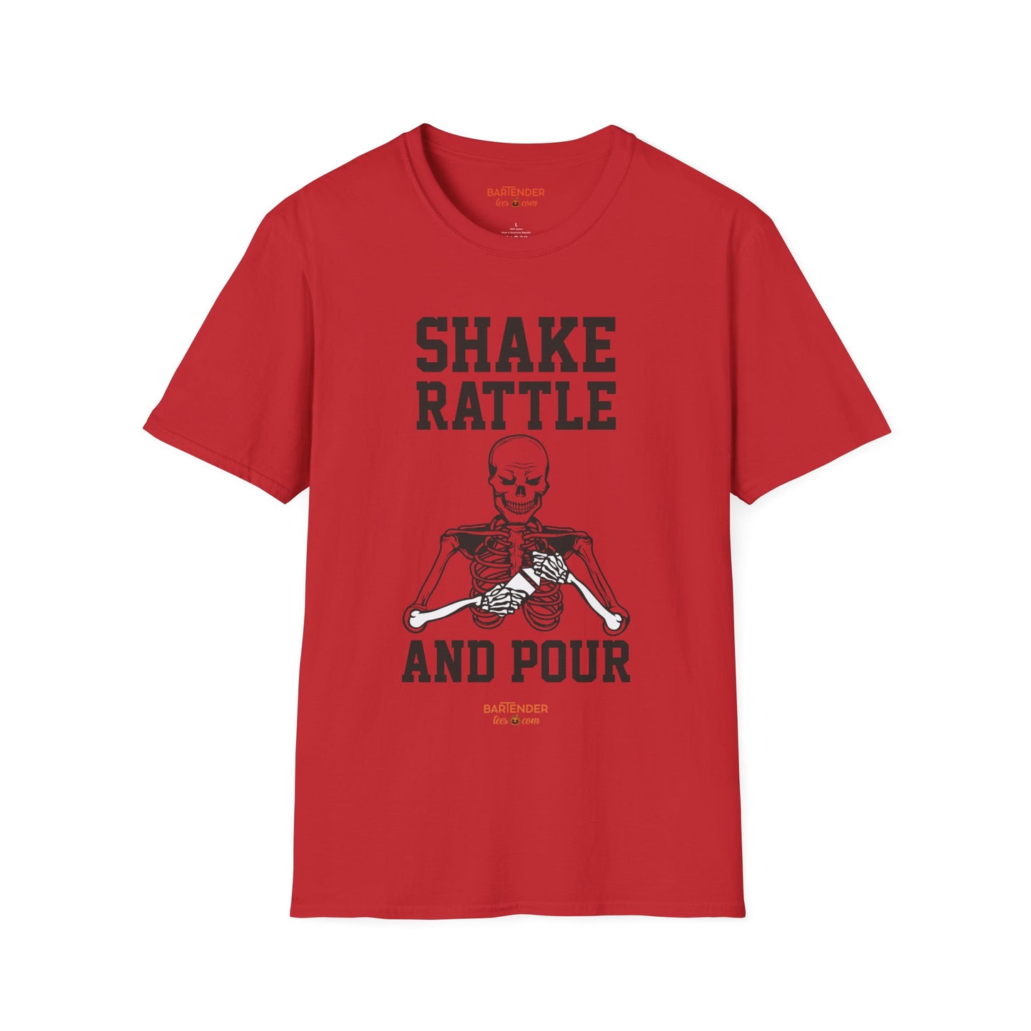 "Shake Rattle and Pour" Halloween Bartender Softstyle T-Shirt