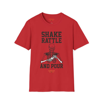 "Shake Rattle and Pour" Halloween Bartender Softstyle T-Shirt