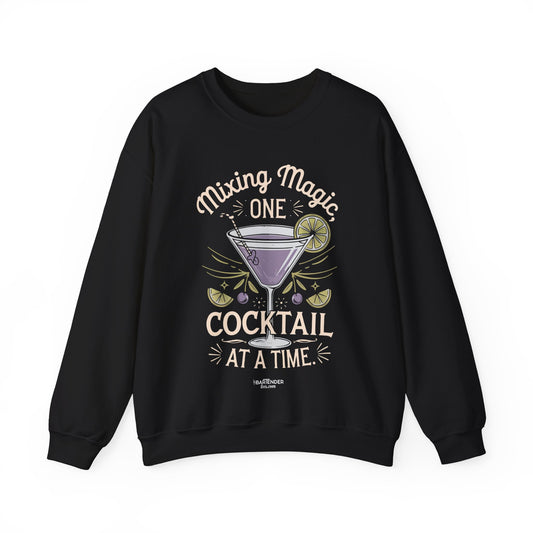 "Mixing magic one cocktail at a time" Bartender Sweatshirt