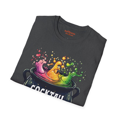 "Cocktail Cauldron" Halloween Bartender Softstyle T-Shirt