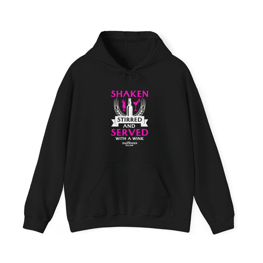 "Shaken, Stirred, and Served with a Wink" Bartender Hooded Sweatshirt