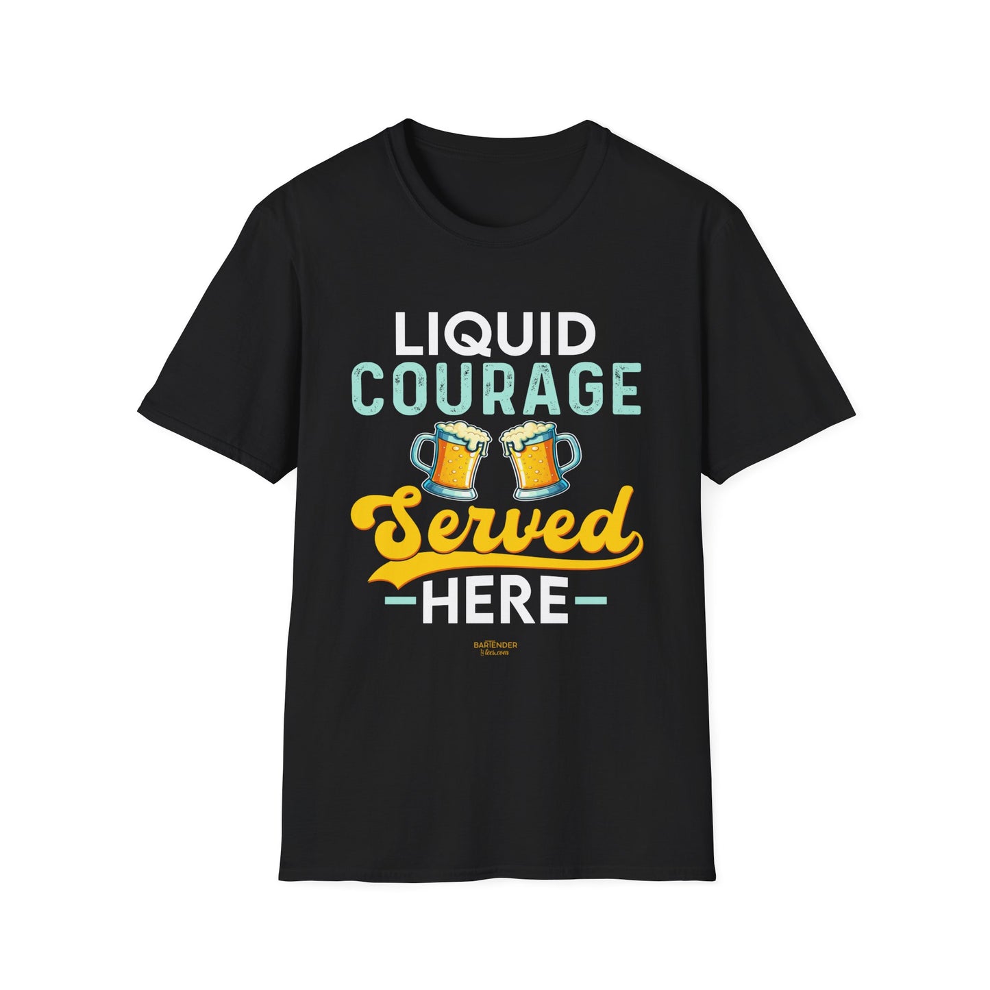 "Liquid Courage Served Here" Unisex Softstyle T-Shirt