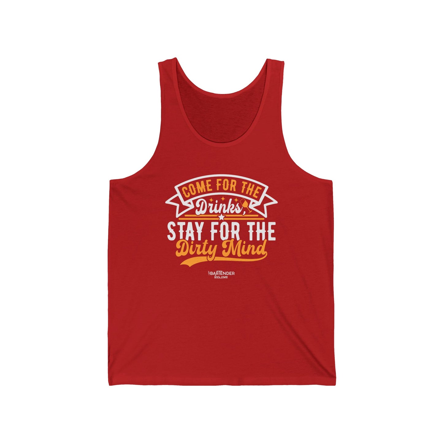 "Come for the Drinks Stay for the Dirty Mind" Men’s Bartender Tank Top