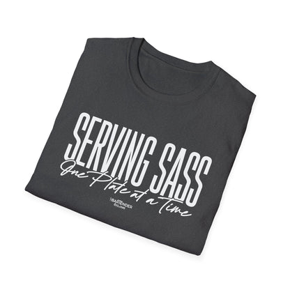 Serving Sass One Plate at a Time" Men's Bartender Tee