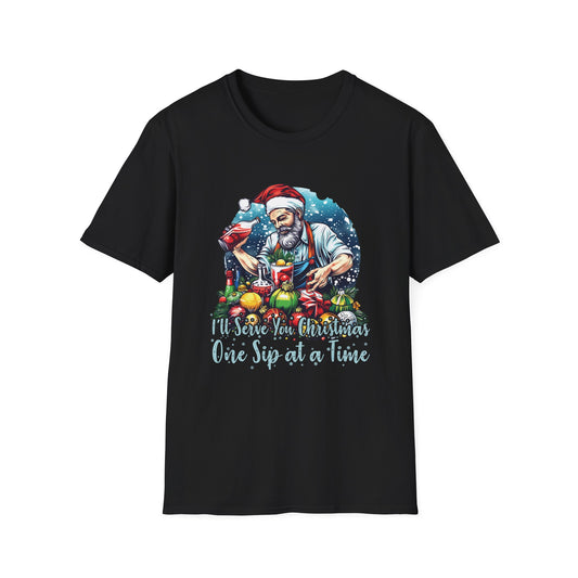 "I’ll Serve You Christmas One Sip at a Time" Softstyle T-Shirt