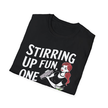 "Stirring Up Fun, One Drink at a Time" Softstyle T-Shirt