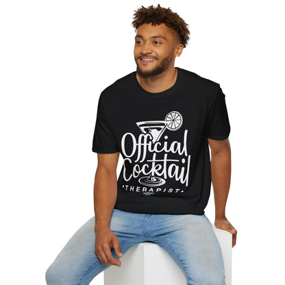 "Official Cocktail Therapist" Men's Bartender Tee