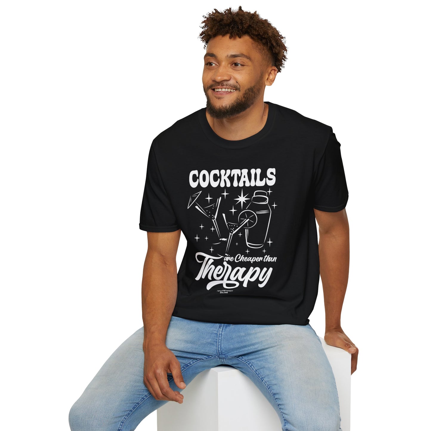 "Cocktails are Cheaper than Therapy" Men's Bartender Tee