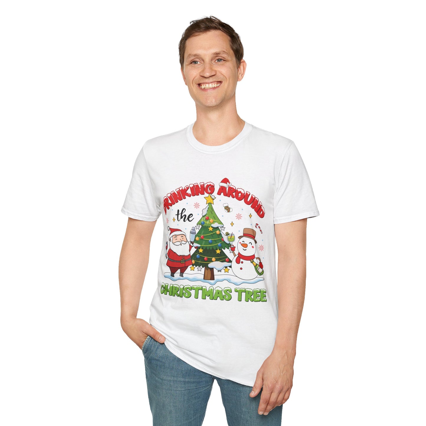 "Drinking Around the Christmas Tree" Unisex Softstyle T-Shirt