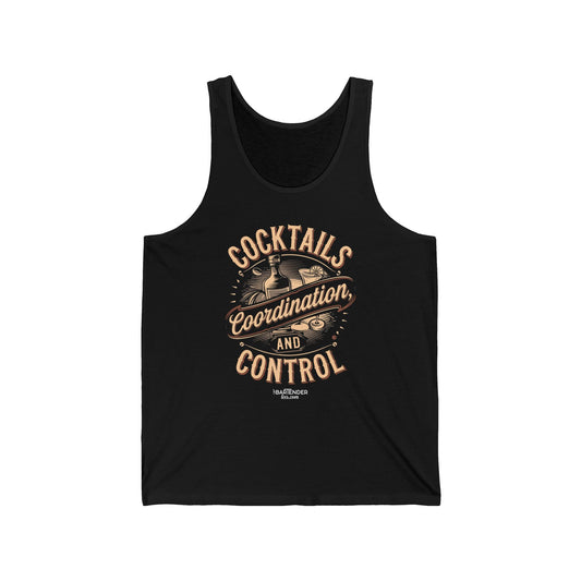 "Cocktails coordination and control" Men’s Bartender Tank Top