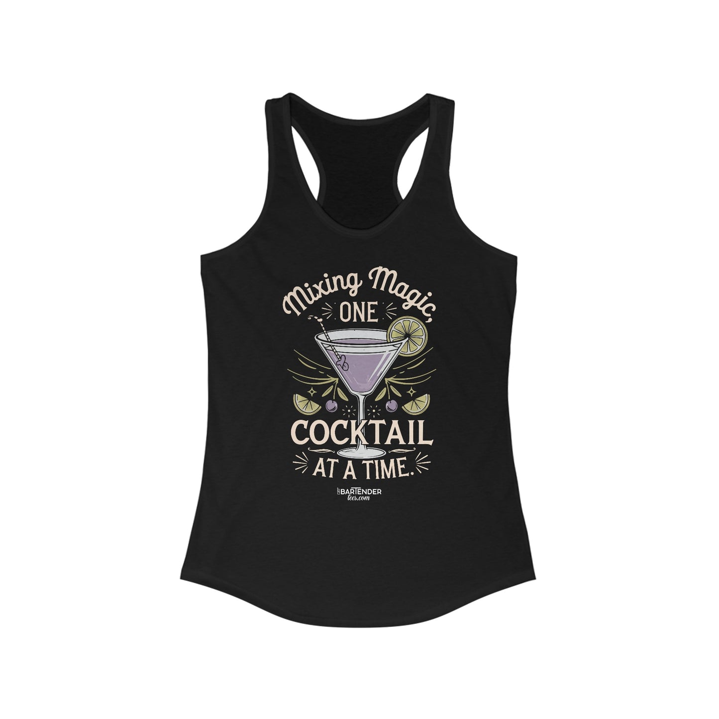 "Mixing magic one cocktail at a time" Women's Bartender Tank Tops