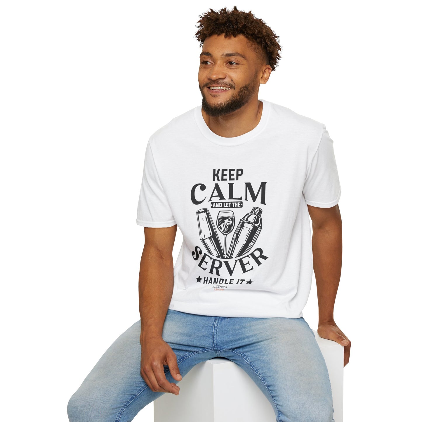 "Keep Calm and Let the Server Handle It" Unisex Softstyle T-Shirt