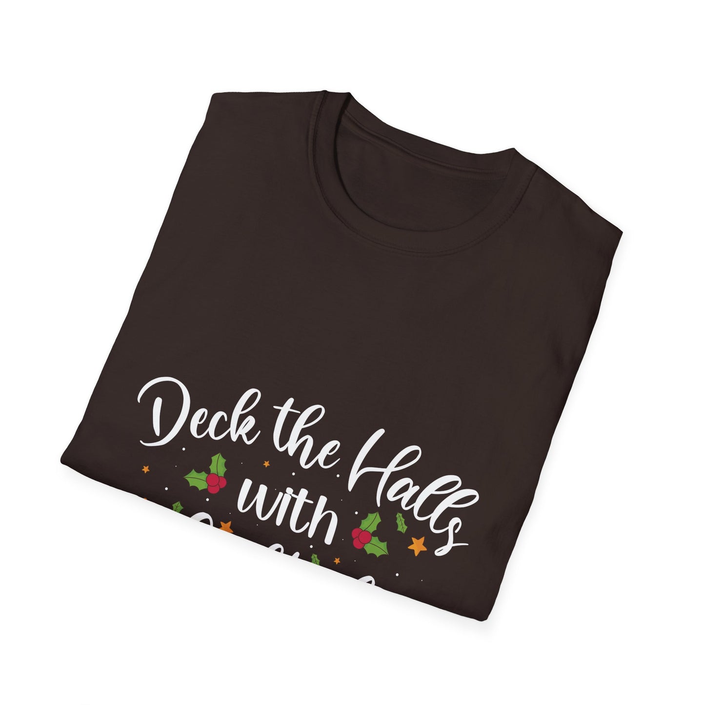 "Deck the halls with cocktail glasses" Men's Bartender Softstyle T-Shirt