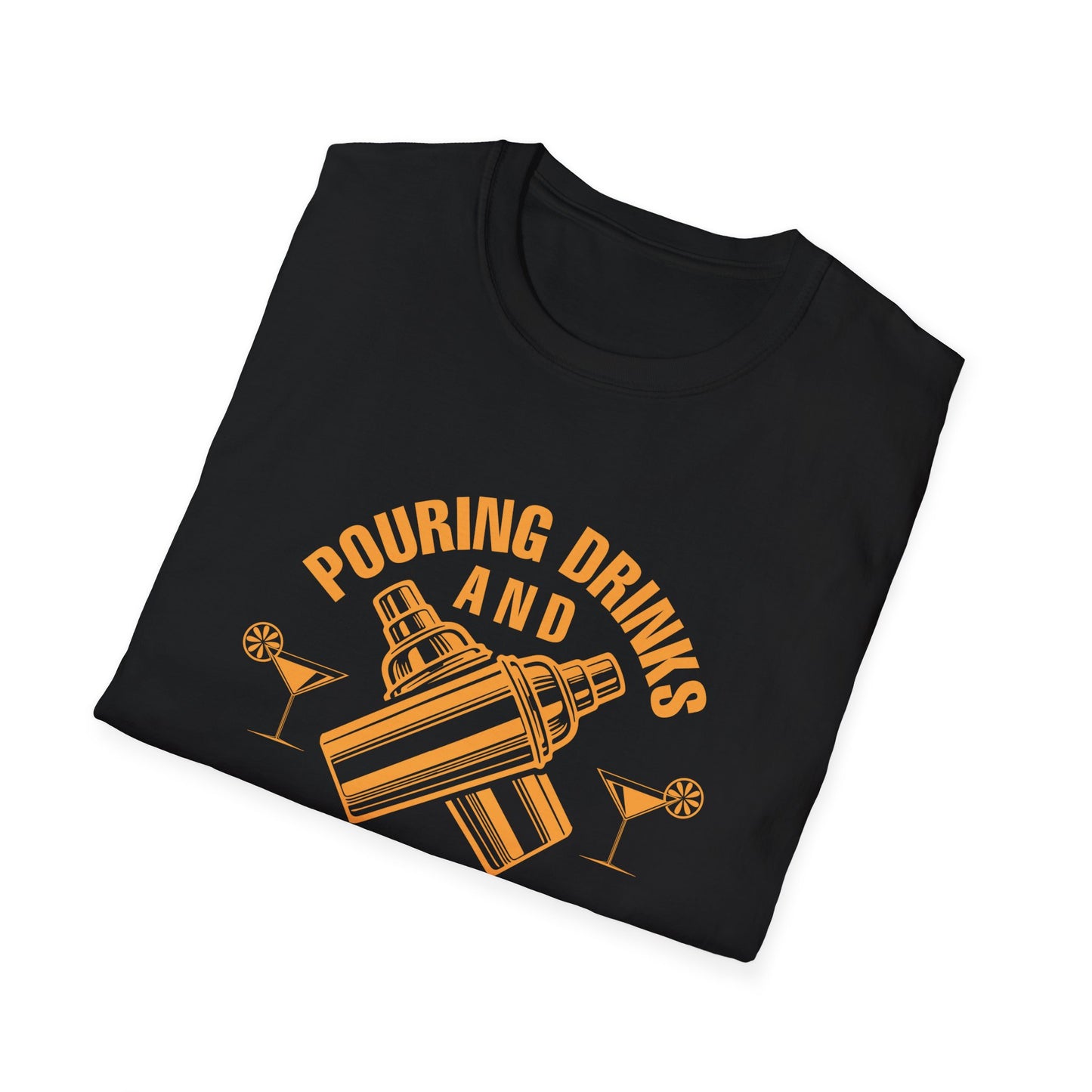 "Pouring Drinks and Throwing Shade" Men's Bartender Tee