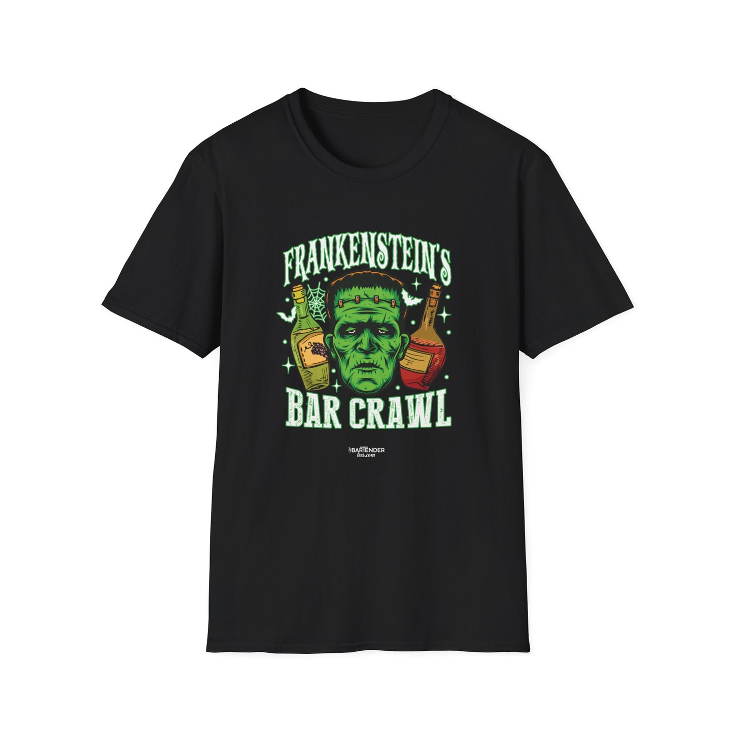 "Frankenstein's Bar Crawl" Softstyle Unisex Halloween T-Shirt