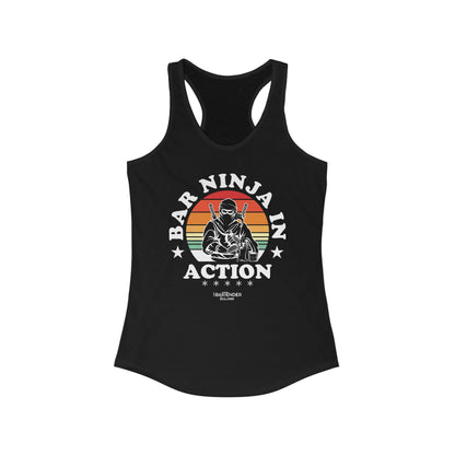 "bar ninja in action" Women's Bartender Tank Tops