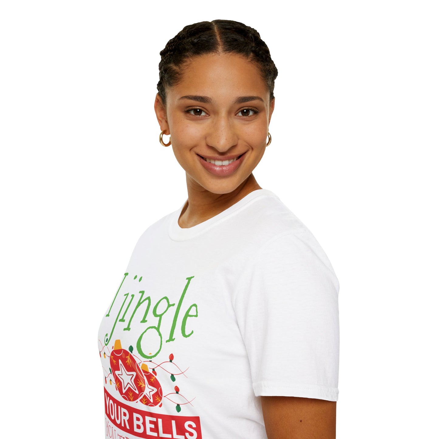 "I Jingle Your Bells, You Tip Me Well" Unisex Softstyle T-Shirt