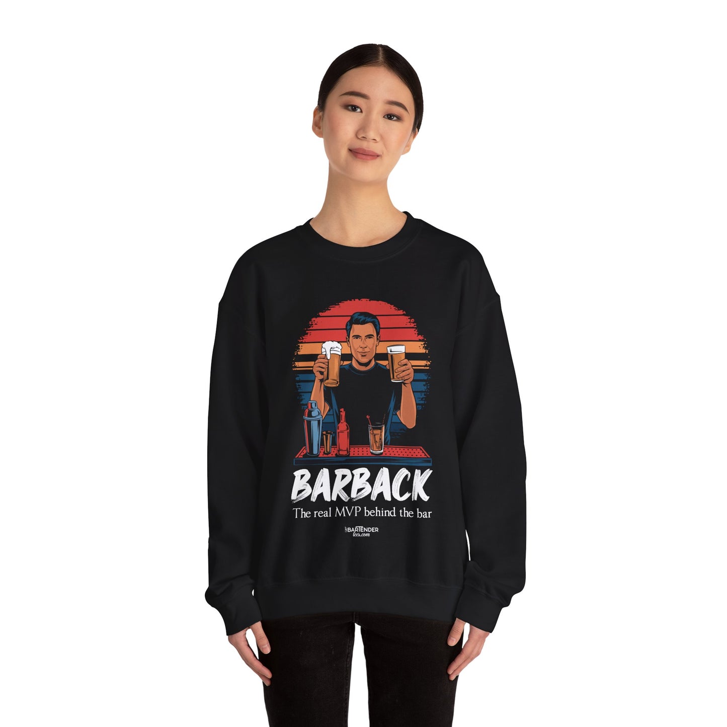 "Barback the real mvp behind the bar" Bartender Sweatshirt