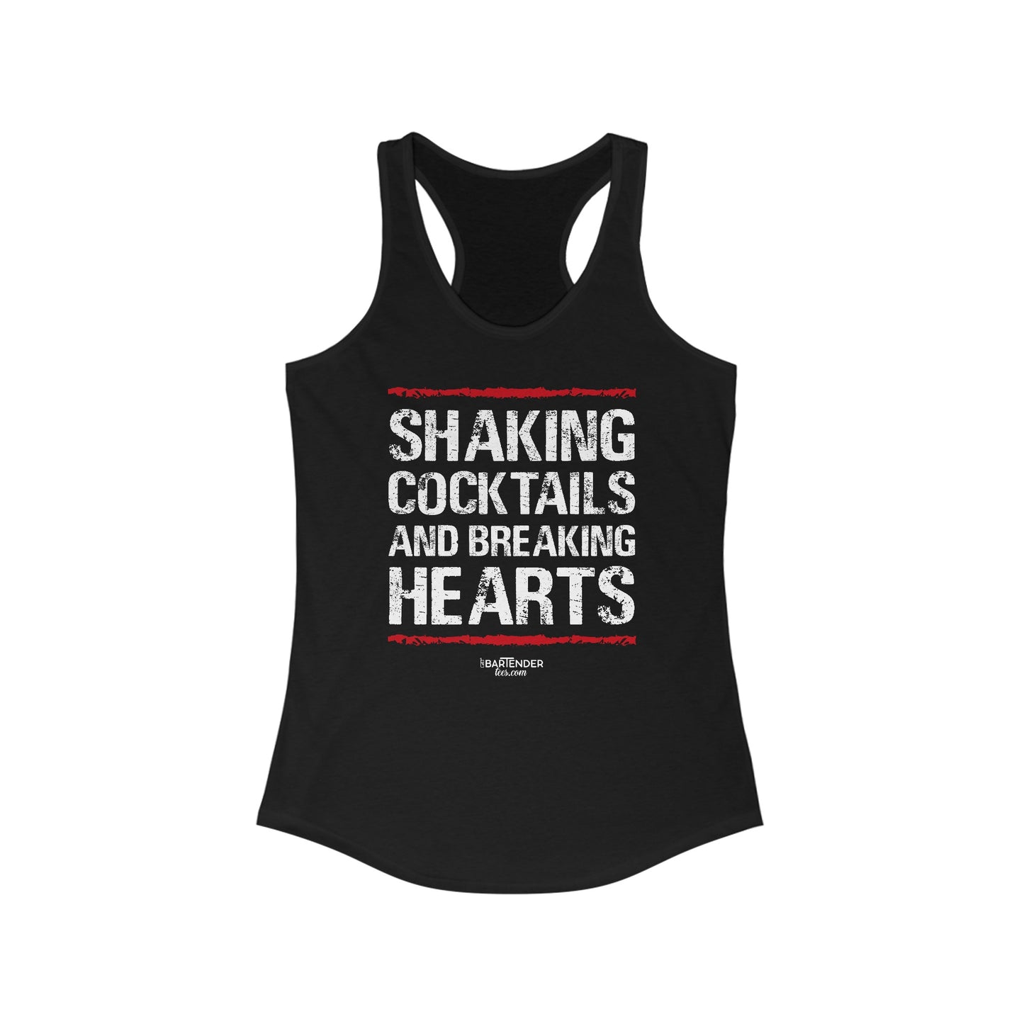 "Shaking cocktails and breaking hearts" Women's Bartender Tank Tops