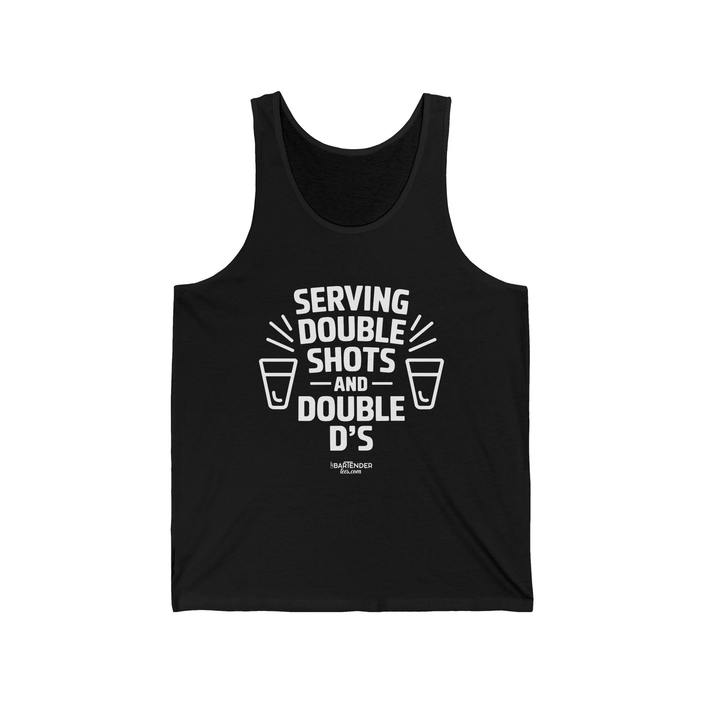 "Serving Double Shots and Double" Men’s Bartender Tank Top