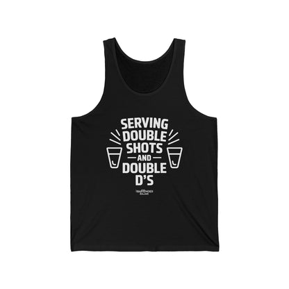 "Serving Double Shots and Double" Men’s Bartender Tank Top