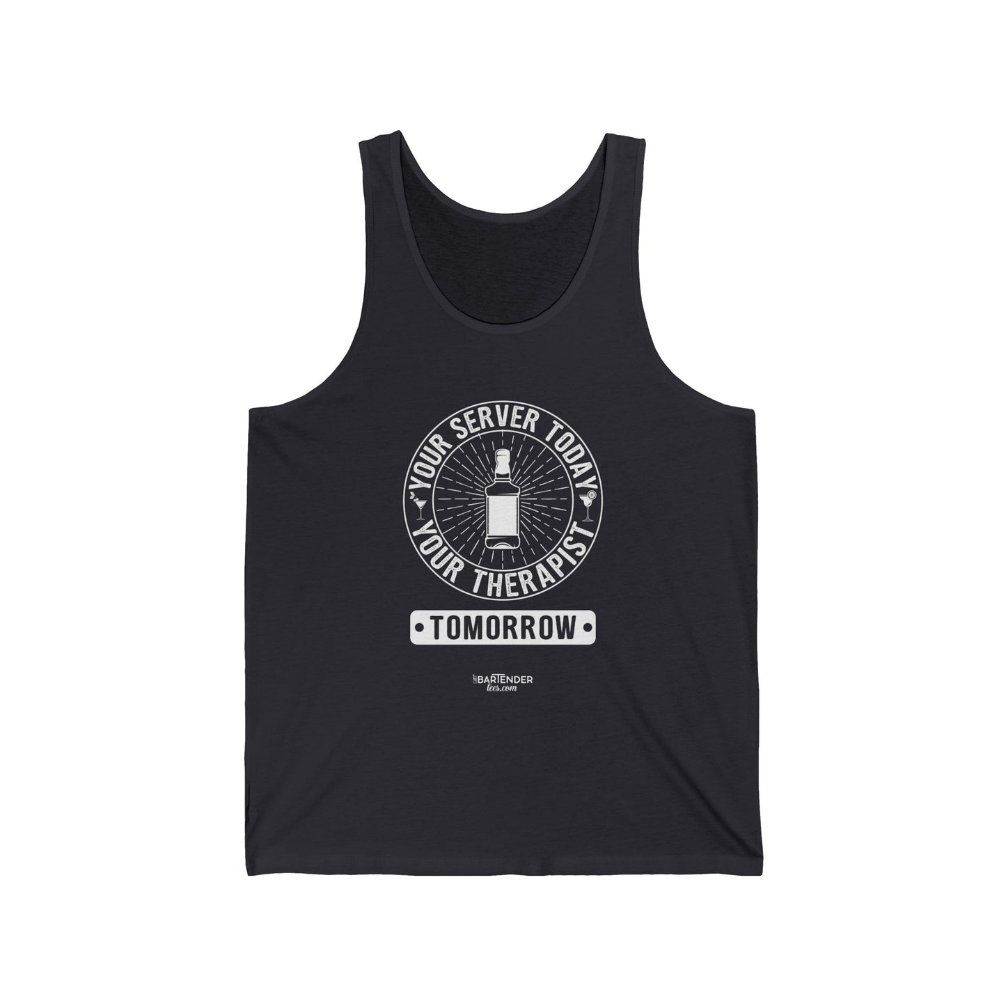 "Your server today, your therapist tomorrow" Men’s Bartender Tank Top