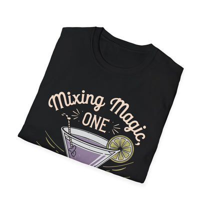 "Mixing Magic, One Cocktail at a Time" Softstyle T-Shirt