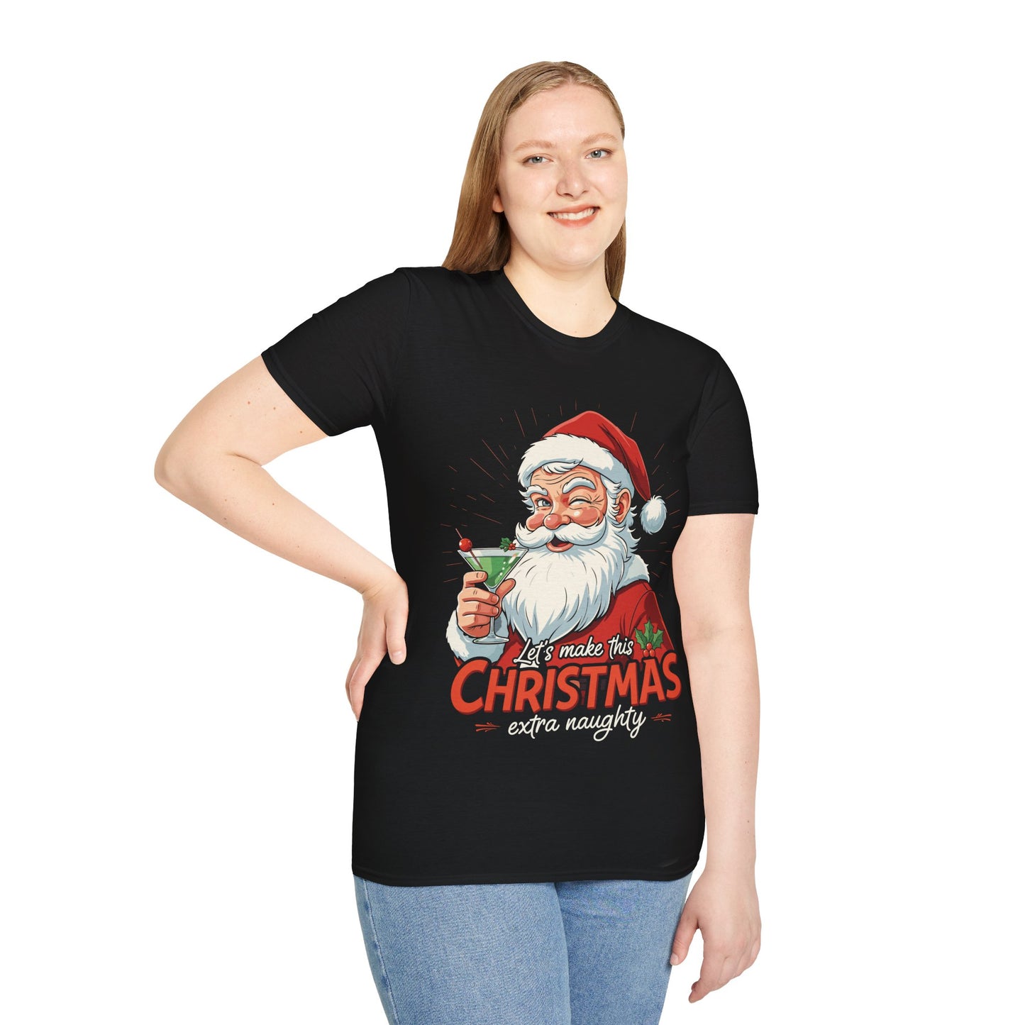 "Let's Make This Christmas Extra Naughty" Softstyle T-Shirt