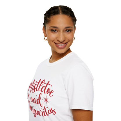 "Mistletoe and Margaritas" Unisex Softstyle T-Shirt