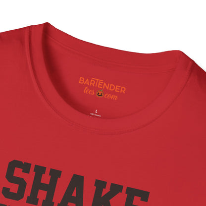 "Shake Rattle and Pour" Halloween Bartender Softstyle T-Shirt