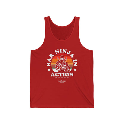 "Bar Ninja in action color" Men’s Bartender Tank Top