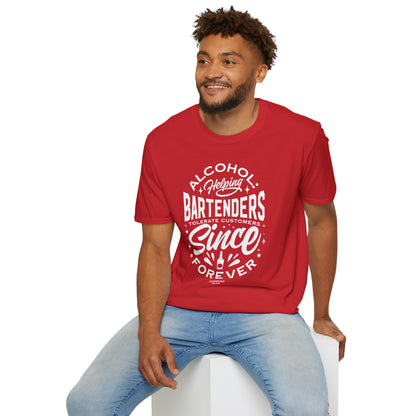 "Alcohol Helping Bartenders Tolerate Customers Since Forever" Men's Bartender Tee