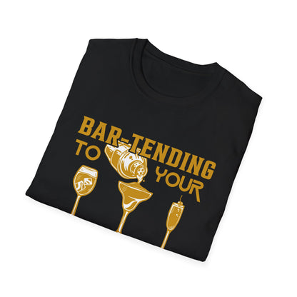 "Bartending to your liquid needs" Men's Bartender Softstyle T-Shirt