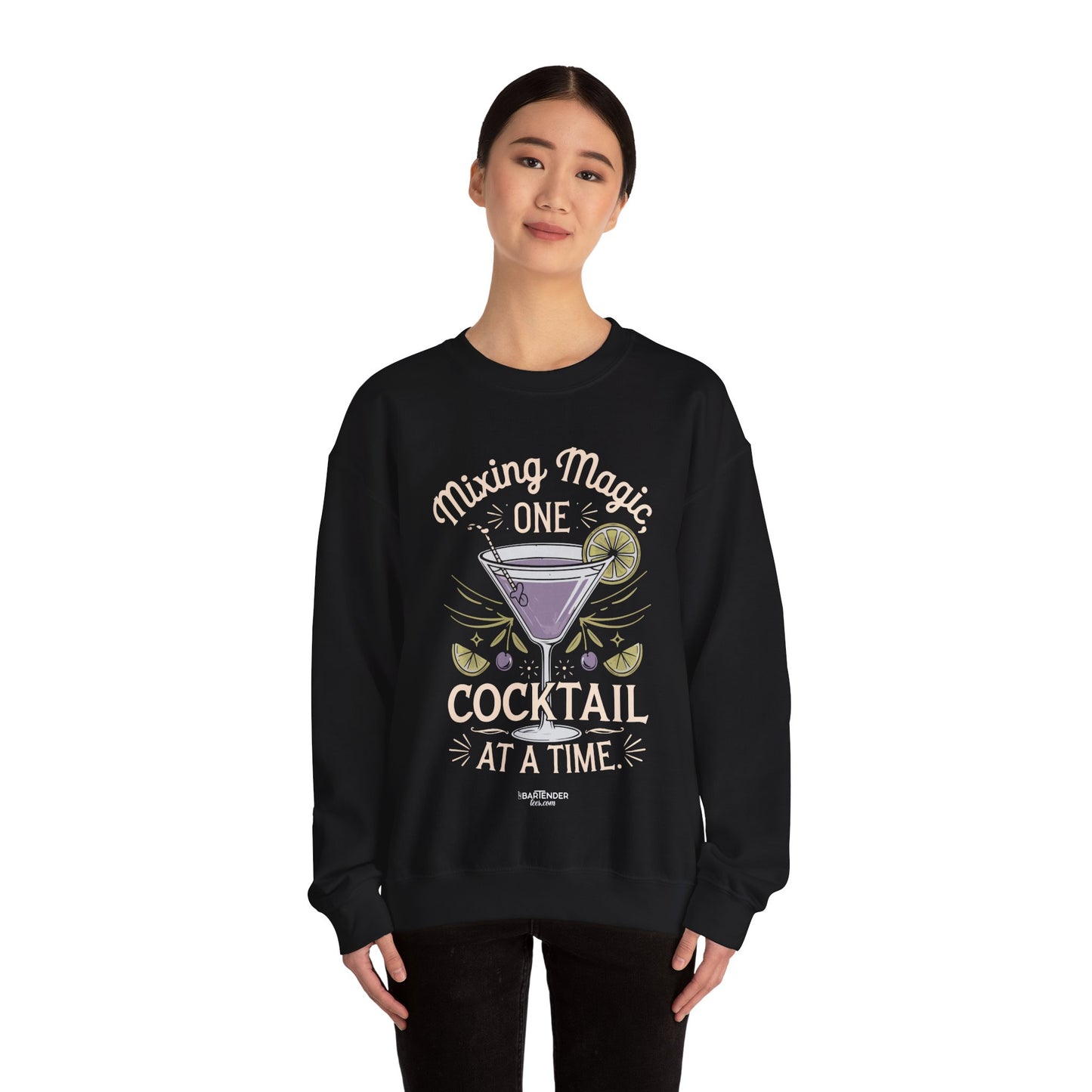 "Mixing magic one cocktail at a time" Bartender Sweatshirt