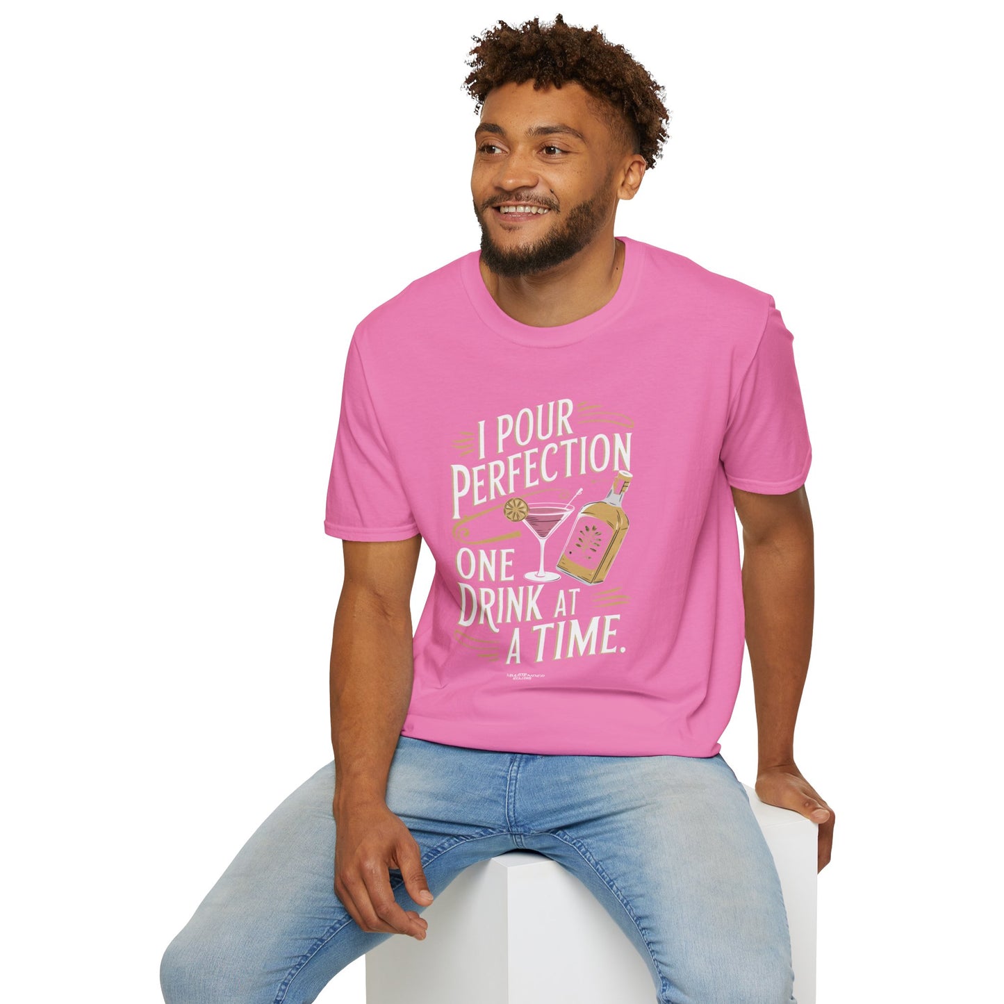 "I Pour Perfection One Drink at a Time" Bartender Tee