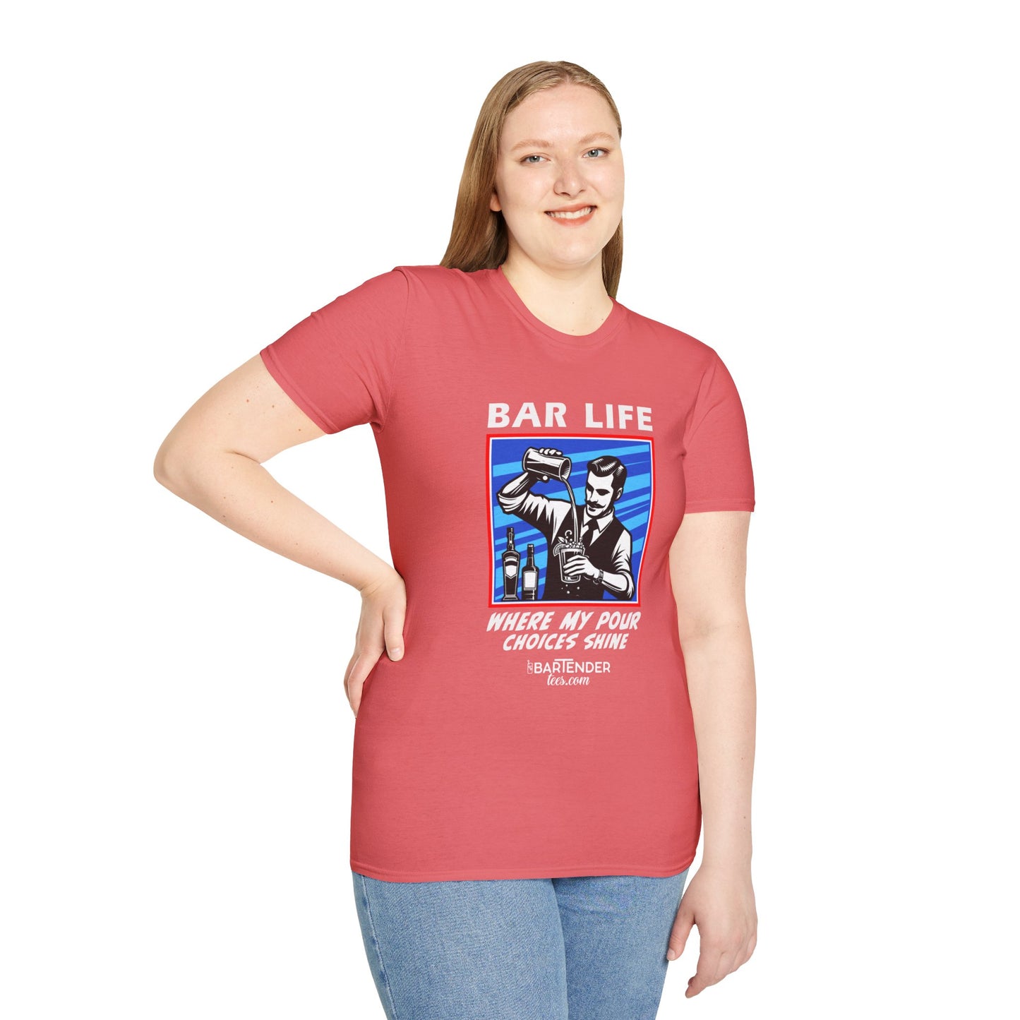 "Bar Life Where my Pour Choices Shine" Men's Bartender Tee